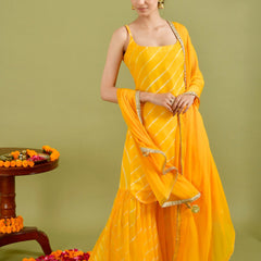 Yellow Leheriya set