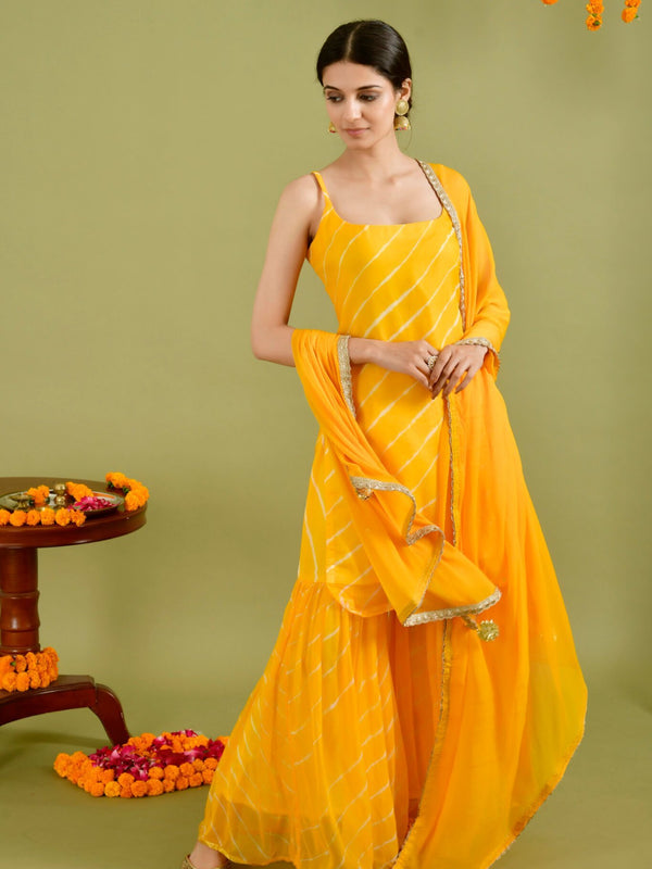Yellow Leheriya set