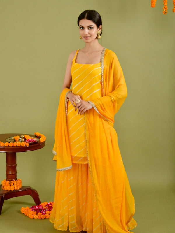 Yellow Leheriya set