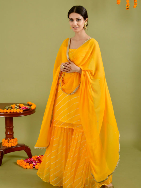 Yellow Leheriya set