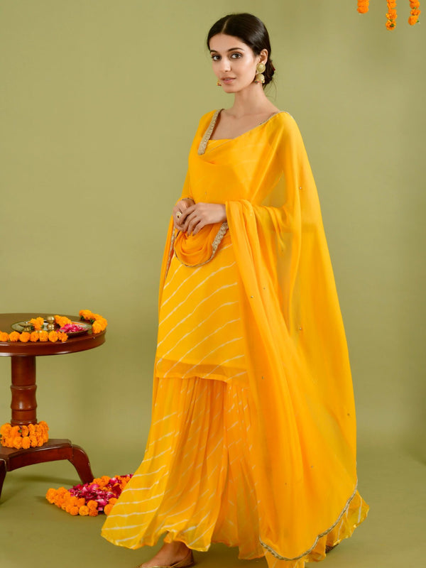 Yellow Leheriya set