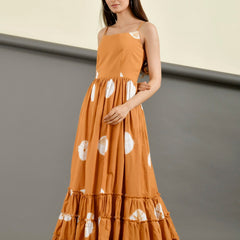 MUSTARD SHIBORI DRESS