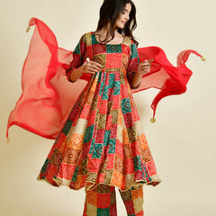 MULTI BLOCKS BANDHAN SUIT