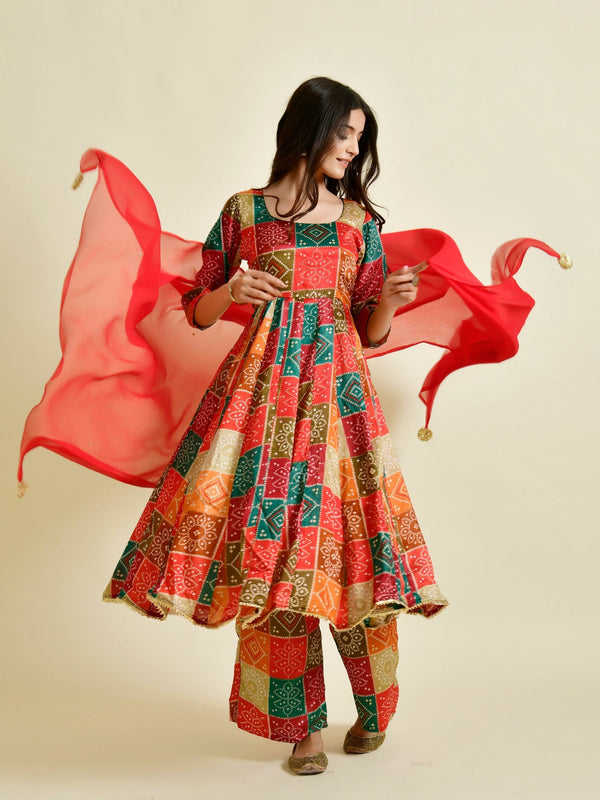 MULTI BLOCKS BANDHAN SUIT