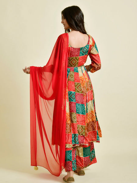 MULTI BLOCKS BANDHAN SUIT