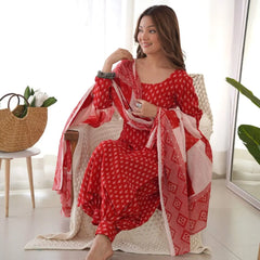 Red block suit set