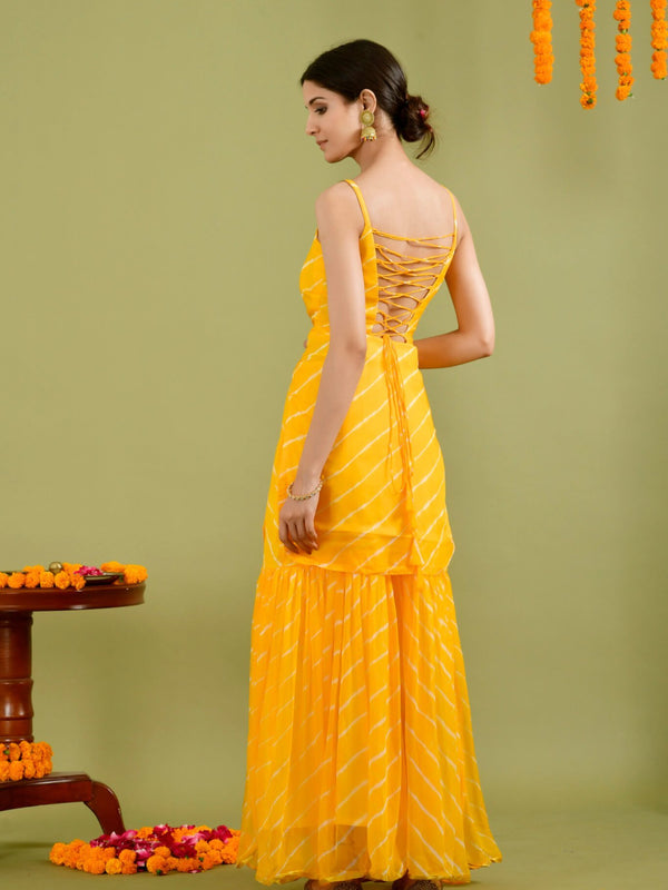 Yellow Leheriya set