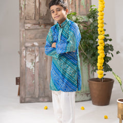 Azure Royale – Kota Doria Kurta Salwar Set