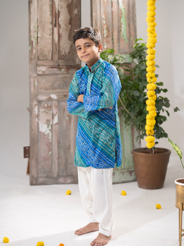 Azure Royale – Kota Doria Kurta Salwar Set