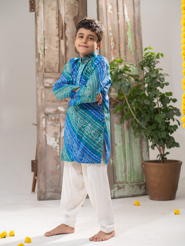 Azure Royale – Kota Doria Kurta Salwar Set