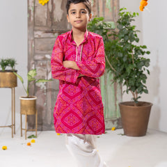 Gulabi Royale – Kota Doria Kurta Salwar Set