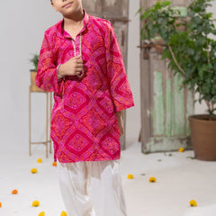 Gulabi Royale – Kota Doria Kurta Salwar Set