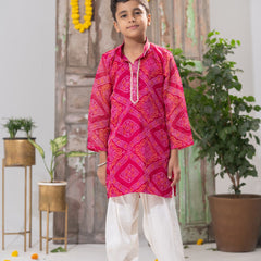 Gulabi Royale – Kota Doria Kurta Salwar Set
