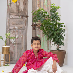 Gulabi Royale – Kota Doria Kurta Salwar Set
