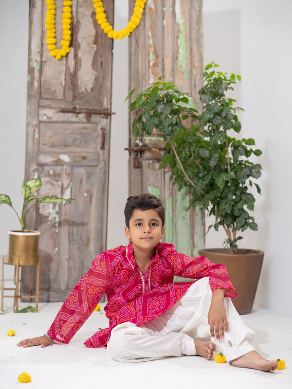 Gulabi Royale – Kota Doria Kurta Salwar Set