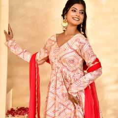 Gulnaar Bandhani Sharara Set