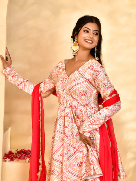 Gulnaar Bandhani Sharara Set
