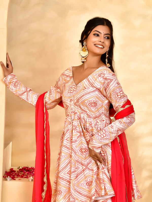 Gulnaar Bandhani Sharara Set