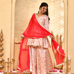 Gulnaar Bandhani Sharara Set