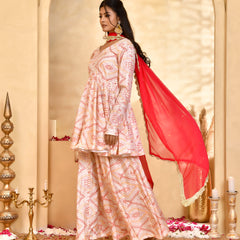Gulnaar Bandhani Sharara Set