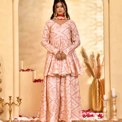 Gulnaar Bandhani Sharara Set