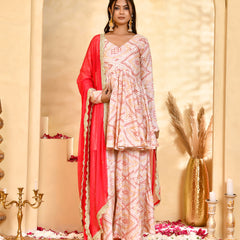 Gulnaar Bandhani Sharara Set