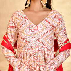 Gulnaar Bandhani Sharara Set