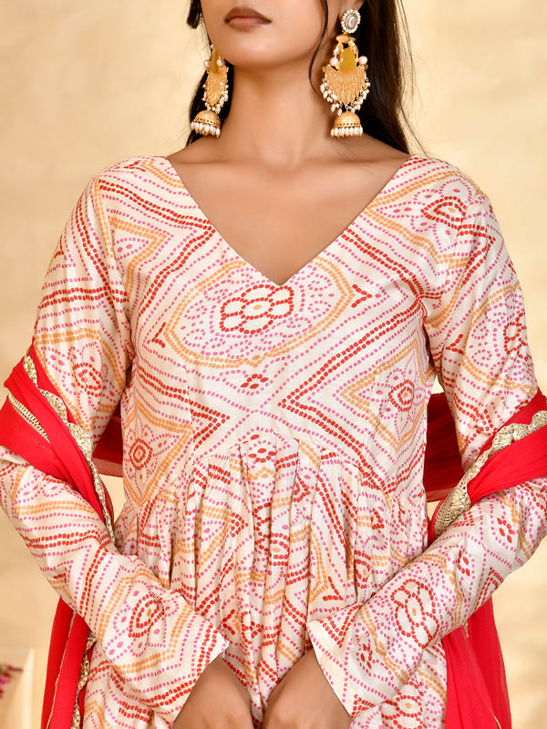 Gulnaar Bandhani Sharara Set