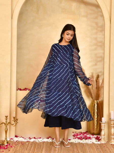Neel Leheriya Chiffon Anarkali Set