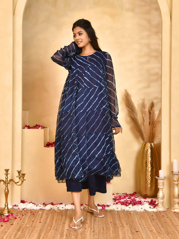 Neel Leheriya Chiffon Anarkali Set