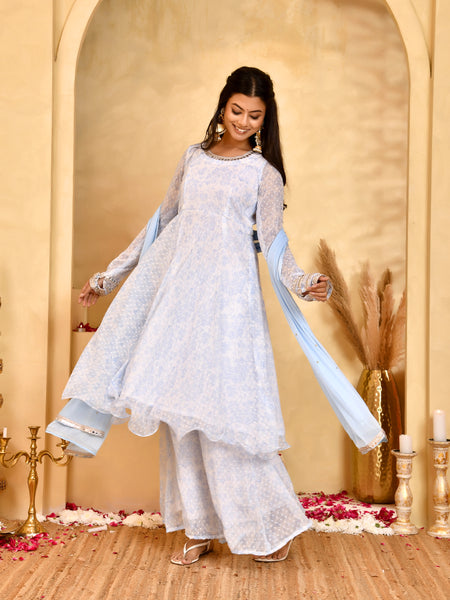 Noor Chiffon Anarkali Set