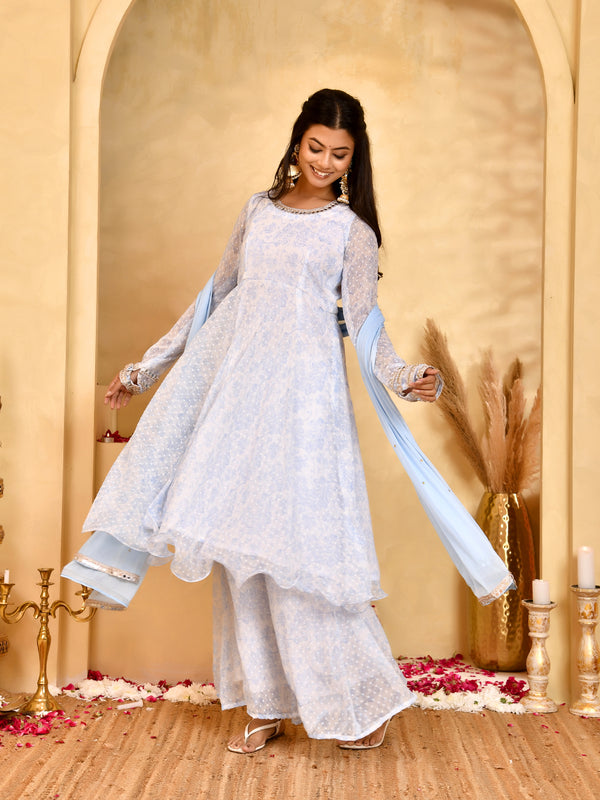 Noor Chiffon Anarkali Set