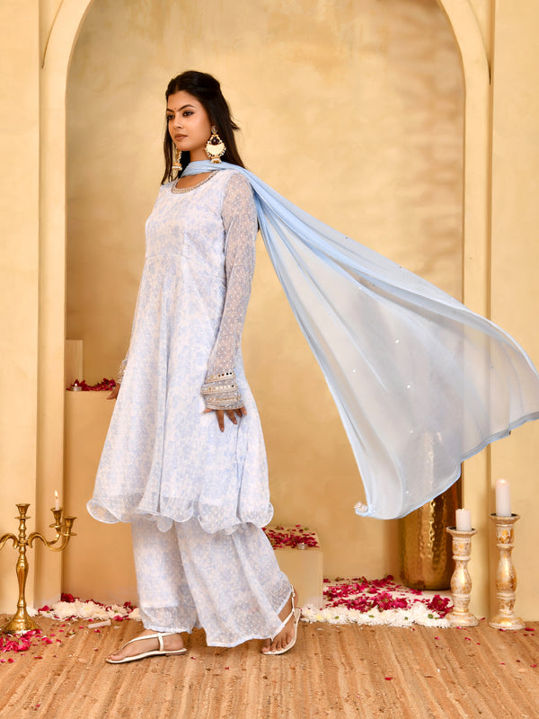 Noor Chiffon Anarkali Set