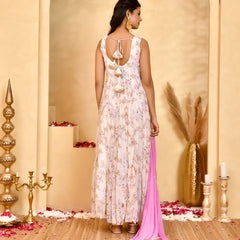 Gulabi Gul Floral Anarkali Set