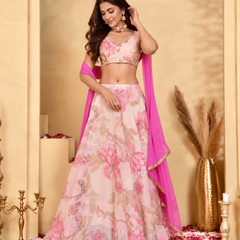 Gulabi Floral Lehenga Set