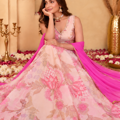 Gulabi Floral Lehenga Set