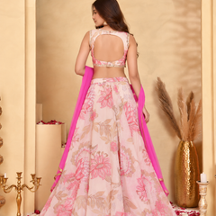 Gulabi Floral Lehenga Set