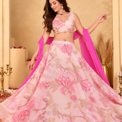 Gulabi Floral Lehenga Set